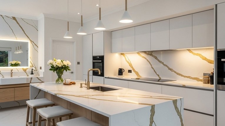 Calacatta Gold Quartz: The Complete Guide to Luxurious Quartz Surfaces
